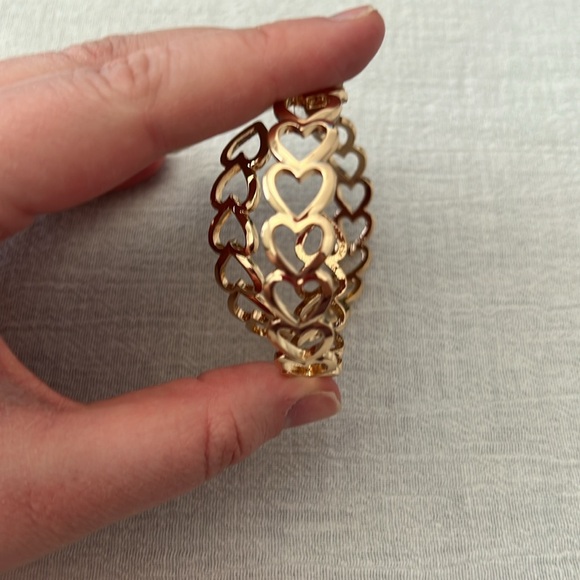3/$15 or 4/$20 Gold heart hoops - Picture 2 of 2